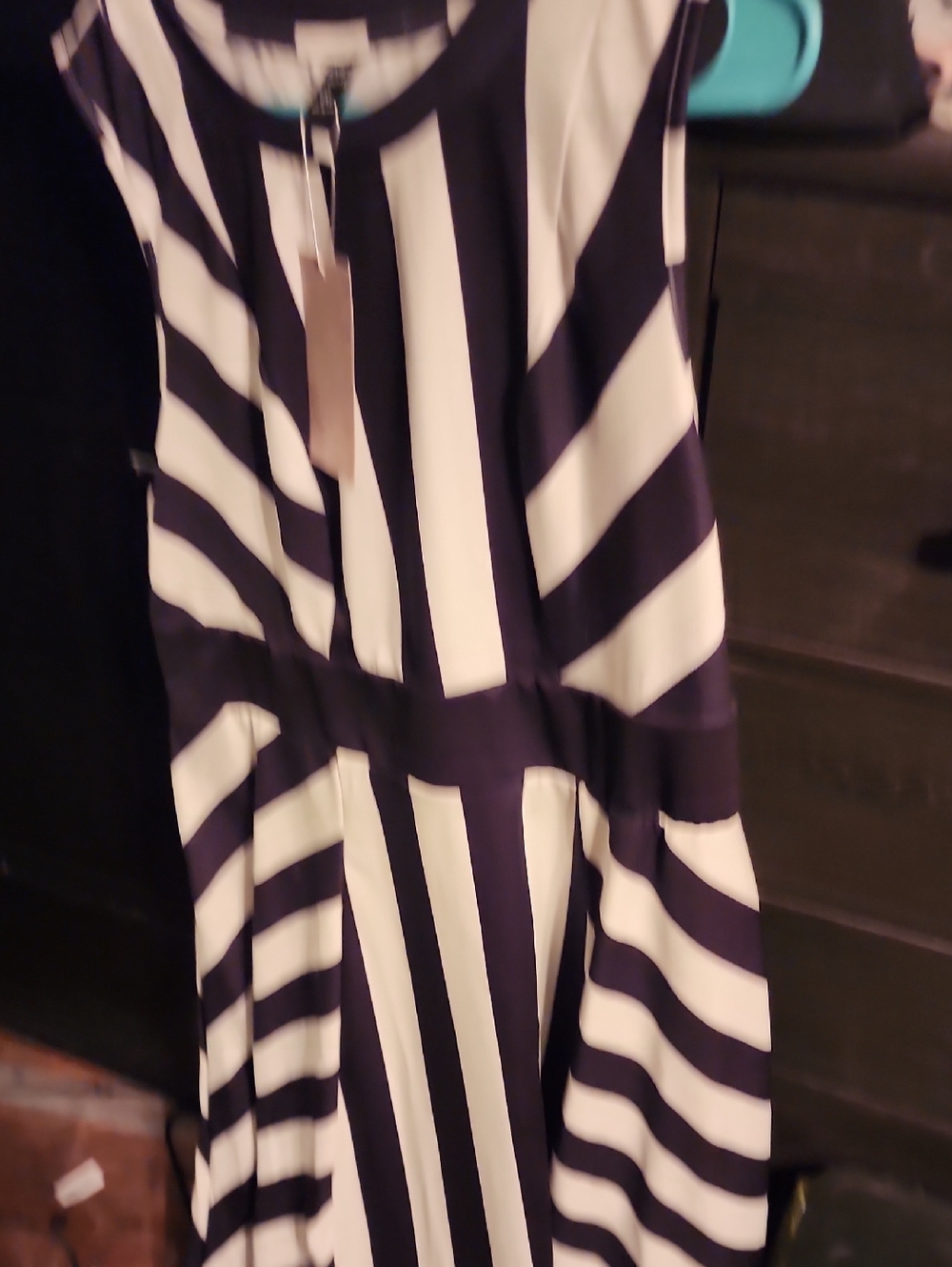 SHEIN Black and White Striped Maxi Dress
